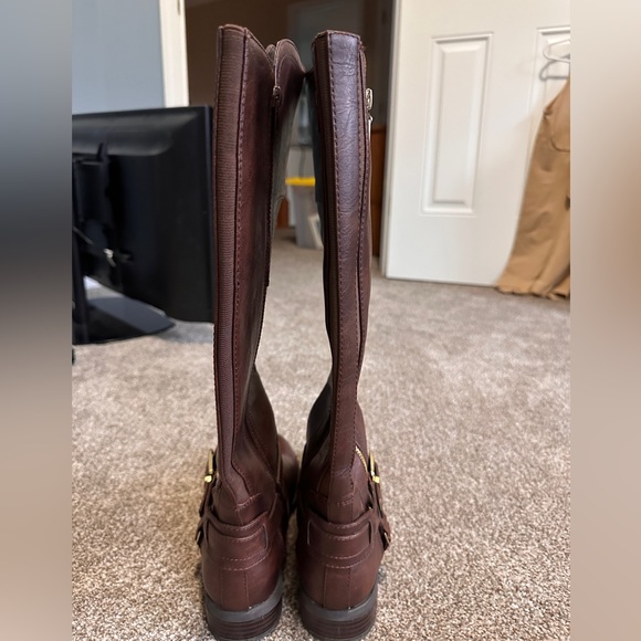 G By Guess Harson Women Riding Boots , Dark Brown - Picture 6 of 9